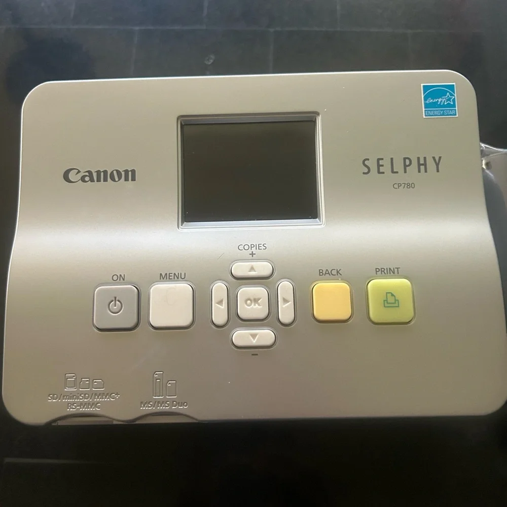 Canon SELPHY CP780 Compact Photo Printer - Silver and White